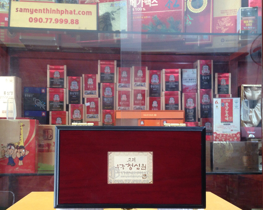 An cung ngưu Cheong Sim Won hộp gỗ 10 viên