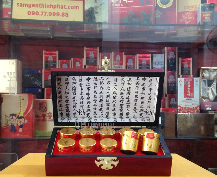 An cung ngưu Cheong Sim Won hộp gỗ 10 viên