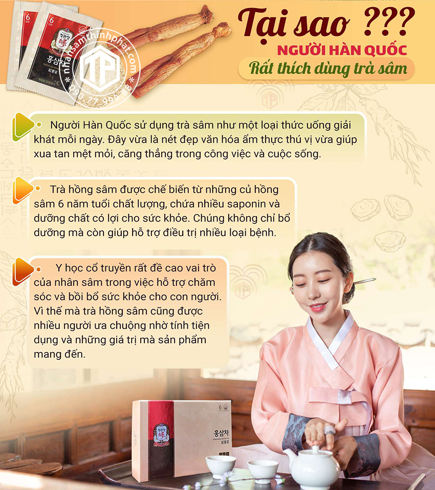 Tại sao người Hàn Quốc rất thích dùng trà sâm