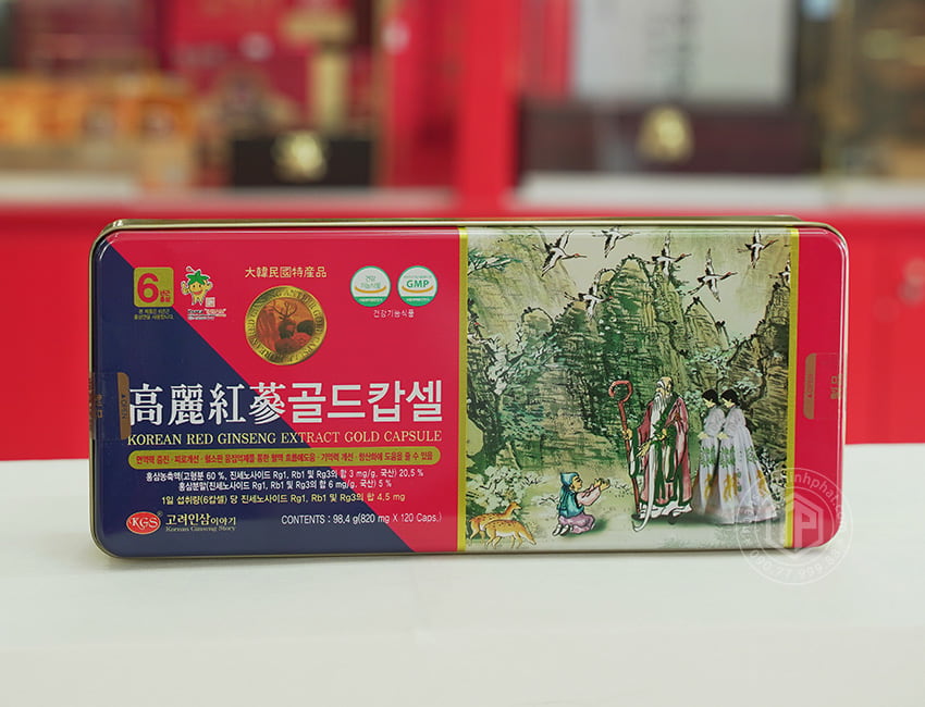 Viên hồng sâm nhung hươu linh chi KGS hộp 120 viên