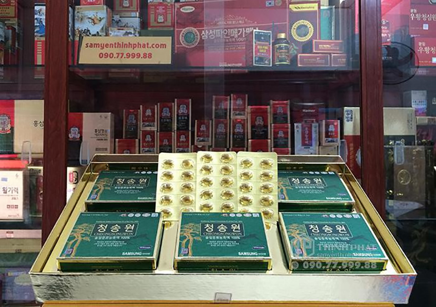 Viên tinh dầu thông đỏ Hàn Quốc Cheong Song Won hộp 180 viên hộp xanh